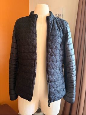 Women's Quilted Black Jacket - Lightweight Puffer Style, Size M, Esprit
